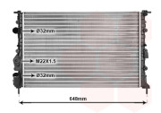 43002198 chladič 1.6 (+AUT), 2.0 (±AUT), 1.9dCi (-AC) [570*378*28] 43002198 VAN WEZEL