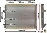 43002267 chladič 1.1i 8V AC, 1.4i 16V AC 48039830 VAN WEZEL