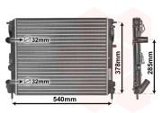 43002269 chladič 1.4i AC, 1.6i 16V AC 48041428 VAN WEZEL