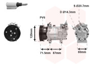 4300K281 kompresor klimatizace 1.2i 16V, 1.4i 8/16V, 1.6i 16V, 1.5DCi  VAN WEZEL