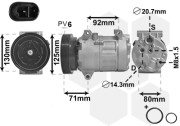 4300K441 kompresor klimatizace 1.5DCi typ DELPHI VAN WEZEL