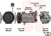 4300K489 kompresor klimatizace 1.6i 16V, 1.5DCi, 1.6DCi VAN WEZEL