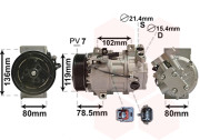 4300K620 VAN WEZEL kompresor klimatizace 2.0i 4300K620 VAN WEZEL