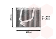 4300V173 výparník klimatizace  [165*240*74] VAN WEZEL