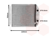 43016701 radiátor topení 43016701 VAN WEZEL