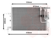 47005048 VAN WEZEL chladič klimatizace bez sušiče  [505*348*16] 47005048 VAN WEZEL
