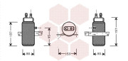 4700D043 sušič klimatizace 2.0i 16V (±A), 2.0i 16V Turbo (±A), 2.3i 16V (±A), 2.3i 16V Turbo (±A), 3.0i 24V (±A) 4700D043 VAN WEZEL