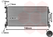 49002037 chladič 1.2i 12V, 1.4i 16V, 1.6i 16V, 1.6TDi, 1.9TDi, 2.0TDi 65032232 ŠKODA, VW VAN WEZEL