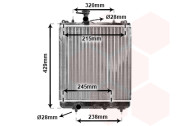 52002064 chladič 1.3i 16V (±AC), 1.5i 16V (±AC)  [375*360*30] 52002064 VAN WEZEL