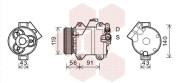 5200K121 kompresor klimatizace 2.7i 24V 5200K121 VAN WEZEL
