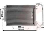 52015702 chladič klimatizace se sušičem 1.4i, 1.6D 52015702 VAN WEZEL