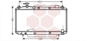 53002299 chladič 1.8i 16V (±AUT), 2.0i 16V VVTi (±AC) [375*738*16] VAN WEZEL