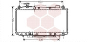 53002300 chladič 1.8i 16V (+AUT±AC) [375*738*16] VAN WEZEL