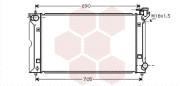 53002351 chladič 2.2i 16V (±AC) [625*378*25] 53002351 VAN WEZEL