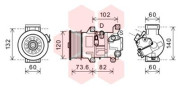 5300K610 kompresor klimatizace 2.0D4-D, 2.2D4-D VAN WEZEL