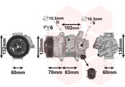 5300K627 kompresor klimatizace 1.6i, 1.8i, 2.0i VAN WEZEL