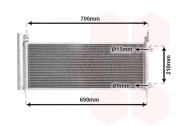 53015708 VAN WEZEL kondenzátor se sušičem 2.5 Hybrid 53015708 VAN WEZEL