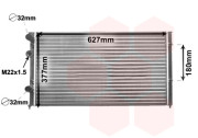 58002027 chladič 1.0 AC, 1.4 A AC, 2.8i GTi/VR6, 2.9i VR6, 1.4TDi AC A AC, 1.7SDi AC 62737734 VAN WEZEL