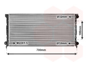 58002072 chladič 1.8i, 2.0i ±AUT; 1.6TD, 1.9D [630*320*34] 58002072 VAN WEZEL