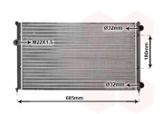 58002116 chladič 1.6i AC, 1.8i AC, 2.0i AC 1.9D AC, 1.9TDi AC 62737734 VAN WEZEL