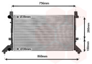 58002155 chladič 2.3i, 2.5 SDi, 2.5 TDi, 2.8TDi 68041534 VAN WEZEL