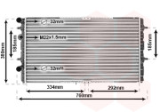 58002180 chladič 1.0i 8V/16V, 1.4i 8V/16V, 1.6i 8V (±AUT), 1.6i 16V, 1.9SDi, 1.9TDi ±AC [648*377*23] 58002180 VAN WEZEL