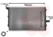 58002208 chladič 2.0 TFSi AC, 1.6TDi AC, 2.0TDi AC 65044532 letovaný ŠKODA, VW VAN WEZEL