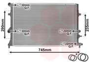 58002289 chladič 1.2iTSi (±A±AC) [650*450*34] chladič s integrovaným přidavným chladičem (ŠKODA, VW) 58002289 VAN WEZEL