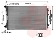 58012338 chladič 1.2i (±A,±AC), 1.4i (±A,±AC), 1.6TDi (±A,±AC), 2.0TDi (±A,±AC), oválné trubičky 58012338 VAN WEZEL