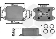 58013703 chladič oleje 1.2TSI, 1.4TSi VAN WEZEL