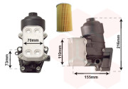 58013721 chladič oleje s pouzdrem olejového filtru 1.6 TDi, 2.0 TDi VAN WEZEL