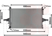 59002114 chladič 2.0i 20V (±AC), 2.4i 20V (±AC), 2.9i 24V (±AC) [622*426*40] 59002114 VAN WEZEL