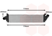 59004134 intercooler 1.6D (±AUT±AC), 2.0D (±AUT±AC) [601*143*50] 59004134 VAN WEZEL