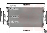 76002021 chladič 1.4TSi AC, 1.6TDi AC, 2.0TDi AC 649x412x22 letovaný VAN WEZEL