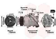 7600K018 kompresor klimatizace 1.0i, 1.2i, 1.2TSi, 1.4i, 2.0i, 1.4TDi, 1.6TDi, 1.9TDi, 2.0TDi ŠKODA, VW VAN WEZEL