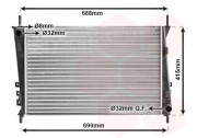 77002037 chladič 2.0i 24V (±AUT±AC), 2.2i 24V (±AUT±AC), 2.5i 24V (±AUT±AC), 3.0i 24V (±AUT±AC) [620*433*32] 77002037 VAN WEZEL