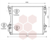 77002049 chladič 3.0D (+A) [570*505*36] 77002049 VAN WEZEL