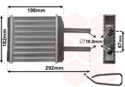 81006024 radiátor topení 15216625 VAN WEZEL