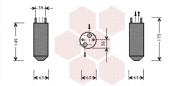 8100D023 sušič klimatizace 1.6i 16V (±AUT), 1.6i SX (±AUT), 2.0i CDX (±AUT) 8100D023 VAN WEZEL