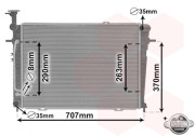 82002130 chladič 2.0i 16V (+AUT±AC) typ DOOWON [640*462*18] VAN WEZEL