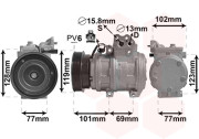 8200K222 kompresor klimatizace 2.0CRDi typ DENSO 10PA17C VAN WEZEL