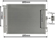 83005150 VAN WEZEL chladič klimatizace se sušičem pro všechny pohoné jednotky [495*405*17] 83005150 VAN WEZEL