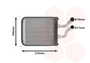 83006067 radiátor topení  pro všechny pohonné jednotky (±AUT±AC) [175*152*21] VAN WEZEL