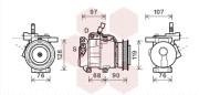 8300K161 kompresor klimatizace 1.4i 16V, 1.6i 16V 8300K161 VAN WEZEL