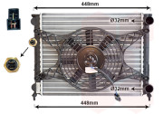 98002003 Chladič, chlazení motoru VAN WEZEL