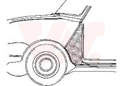 0201.54 VAN WEZEL 73- zadní část předního blatníku P 0201.54 VAN WEZEL