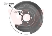 0315373 VAN WEZEL prachový štít zadního brzdového kotouče (Superb -08) (ŠKODA, VW) L 0315373 VAN WEZEL