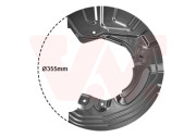 0628372 VAN WEZEL prachový štít předního brzdového kotouče (130i/123d)  P 0628372 VAN WEZEL