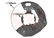 0639371 VAN WEZEL prachový štít předního brzdového kotouče L 0639371 VAN WEZEL