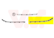 0639485 -9/00 chromová lišta předního nárazníku L 0639485 VAN WEZEL